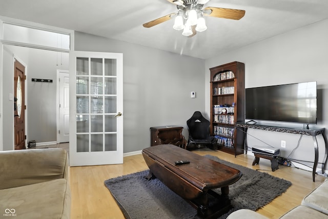 8321 Giroud Way, Indianapolis, IN 46259 - living room with wood finished floors and ceiling fan