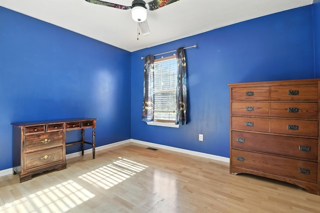 8321 Giroud Way, Indianapolis, IN 46259 - unfurnished bedroom with wood finished floors and ceiling fan