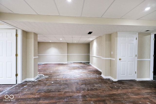 1093 Springwater Dr, Greenwood, IN 46143 - finished basement featuring hardwood / wood-style floors and recessed lighting
