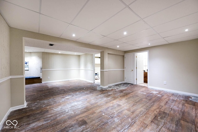 1093 Springwater Dr, Greenwood, IN 46143 - spare room with wood-type flooring and recessed lighting