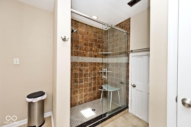 1093 Springwater Dr, Greenwood, IN 46143 - full bath with a shower stall and tile patterned floors
