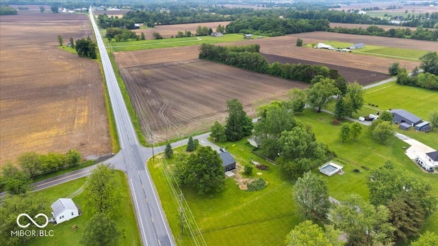 8237 S 100 E, Markleville, IN 46056 - aerial view of sparsely populated area featuring large plots for crops