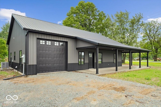 8237 S 100 E, Markleville, IN 46056 - view of front facade with a metal roof and driveway