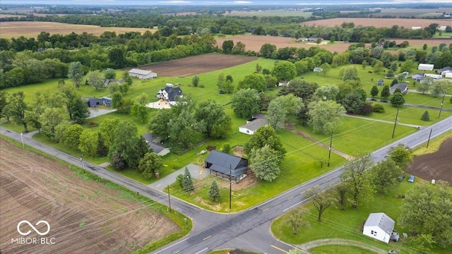 8237 S 100 E, Markleville, IN 46056 - aerial view of property and surrounding area with rural landscape and a tree filled landscape