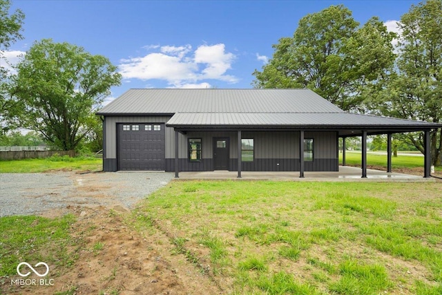 8237 S 100 E, Markleville, IN 46056 - garage featuring gravel driveway
