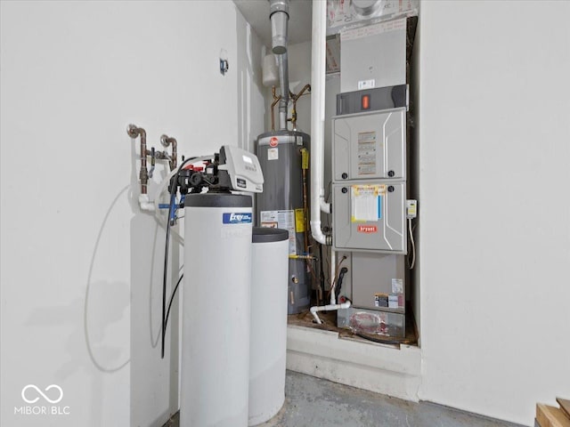 294 Keller Dr, Greenfield, IN 46140 - utility room with water heater and heating unit
