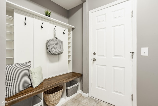 11761 Boothbay Ln, Fishers, IN 46037 - mudroom with light tile patterned floors and baseboards