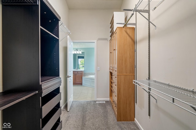 11761 Boothbay Ln, Fishers, IN 46037 - walk in closet featuring carpet flooring