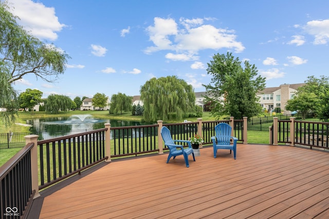 11761 Boothbay Ln, Fishers, IN 46037 - wooden deck with a water view
