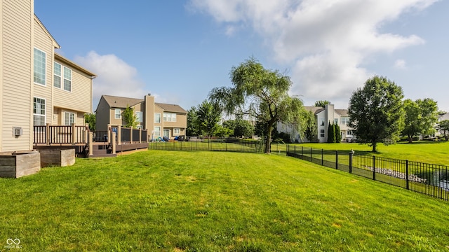 11761 Boothbay Ln, Fishers, IN 46037 - fenced backyard with a residential view and a deck