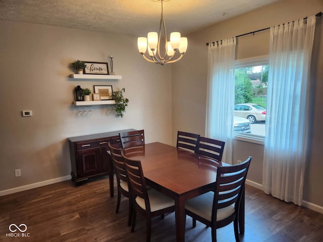 201 N Leland St, Fortville, IN 46040 - dining space featuring dark wood finished floors and a chandelier