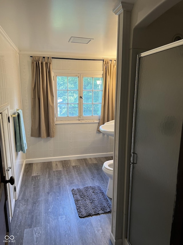 519 E Wabash Ave, Crawfordsville, IN 47933 - full bath with a stall shower and wood finished floors
