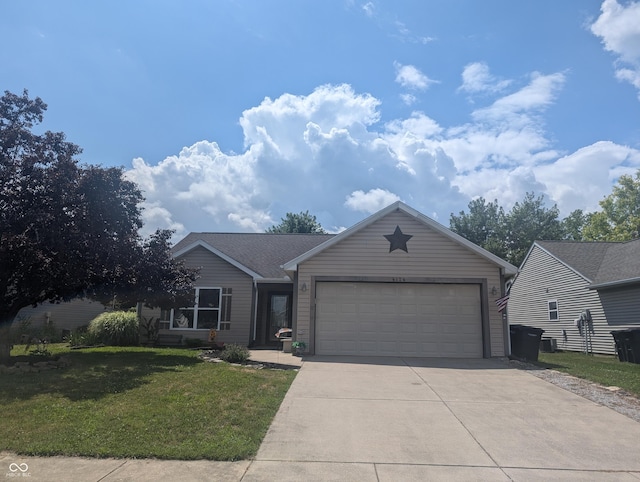 4124 Lofton Dr, Lafayette, IN 47909 - single story home featuring an attached garage, concrete driveway, and a front yard