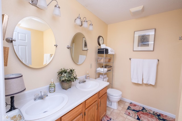 10301 Cerulean Dr, Noblesville, IN 46060 - full bathroom with double vanity and a textured ceiling