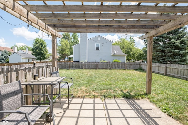 10301 Cerulean Dr, Noblesville, IN 46060 - fenced backyard with a pergola and a patio area