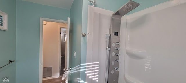 2611 Taylor Rd, Columbus, IN 47203 - bathroom with a shower and baseboards
