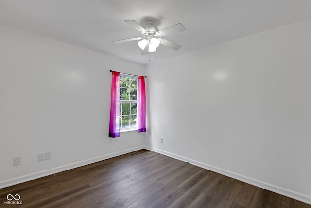 8850 Tanner Dr, Fishers, IN 46038 - unfurnished room featuring dark wood finished floors and ceiling fan