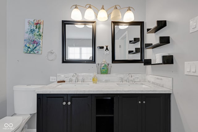 8850 Tanner Dr, Fishers, IN 46038 - full bath featuring double vanity and toilet