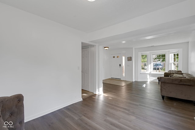 8850 Tanner Dr, Fishers, IN 46038 - living area featuring wood finished floors and baseboards