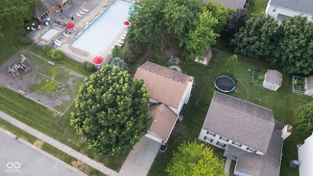 8850 Tanner Dr, Fishers, IN 46038 - bird's eye view of a pool area