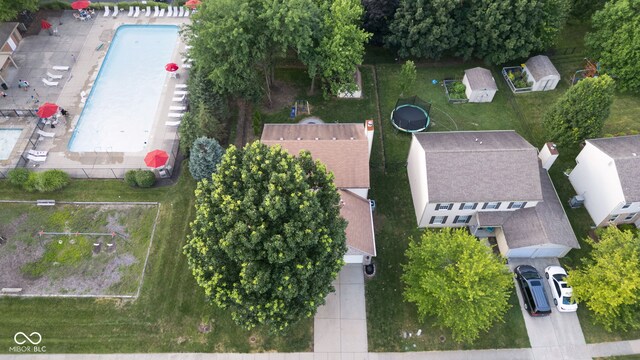 8850 Tanner Dr, Fishers, IN 46038 - aerial view of a pool area