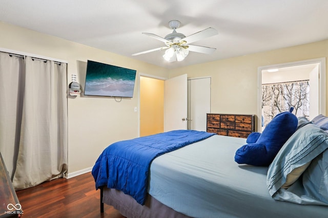 121 Apple St, Greenfield, IN 46140 - bedroom featuring wood finished floors and ceiling fan