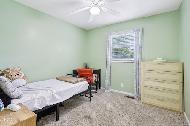 121 Apple St, Greenfield, IN 46140 - carpeted bedroom featuring baseboards and ceiling fan
