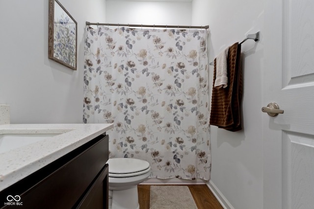 9801 Zion Way, Pendleton, IN 46064 - full bath with vanity, wood finished floors, and curtained shower