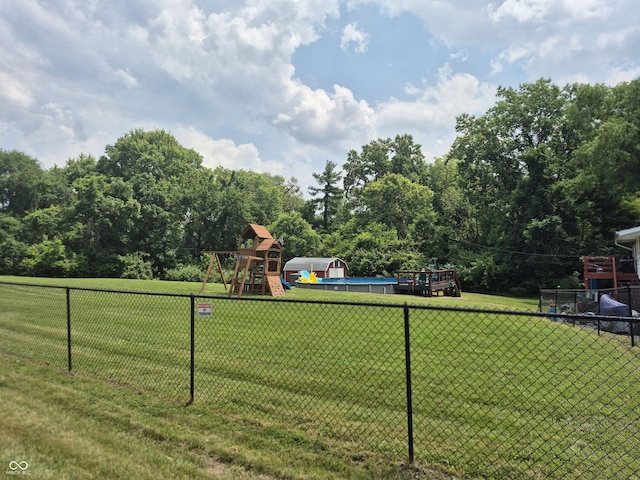 7802 Fall Creek Rd, Indianapolis, IN 46256 - view of yard featuring a playground