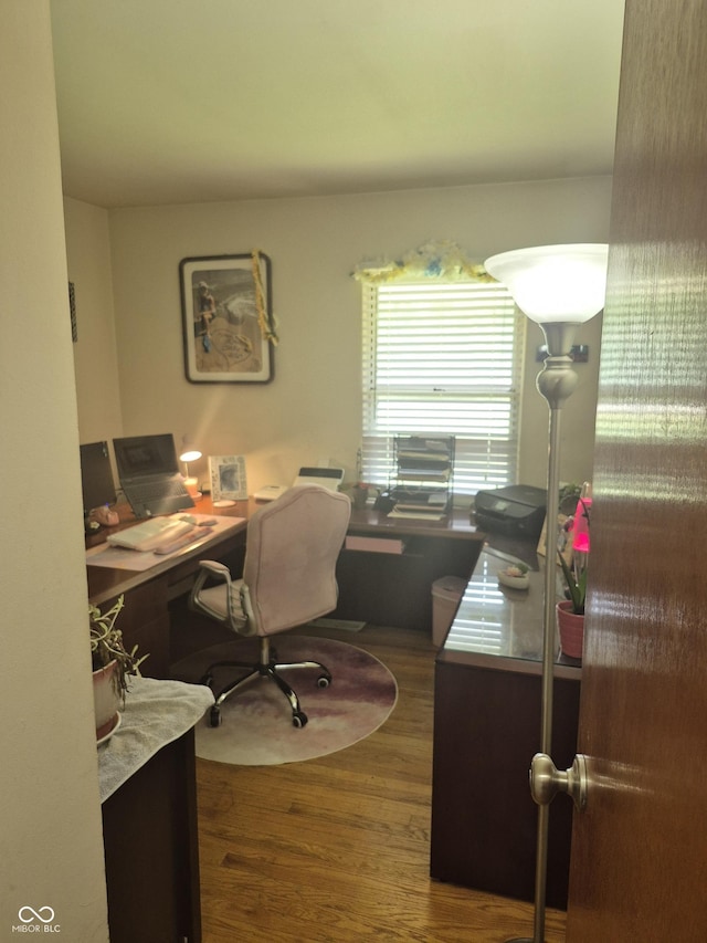 7802 Fall Creek Rd, Indianapolis, IN 46256 - office with wood finished floors