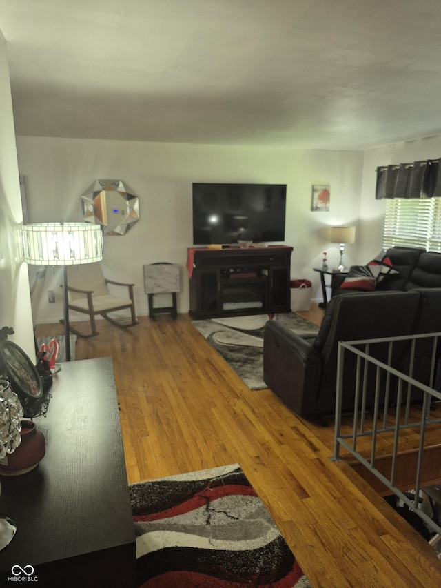 7802 Fall Creek Rd, Indianapolis, IN 46256 - living room featuring wood finished floors