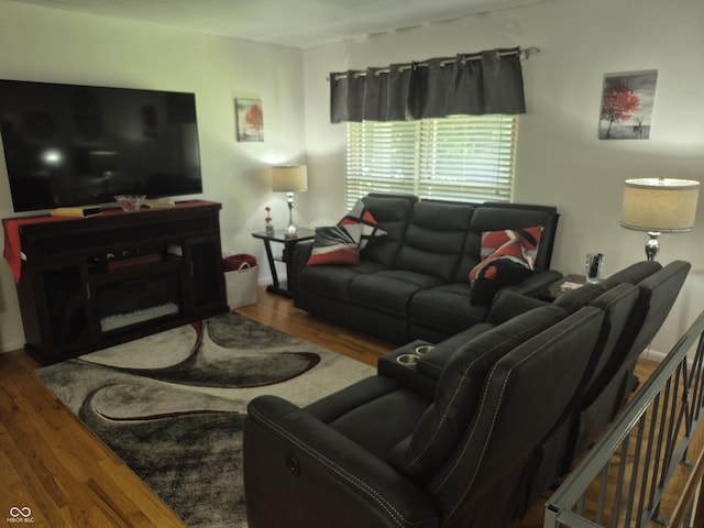 7802 Fall Creek Rd, Indianapolis, IN 46256 - living room with wood finished floors