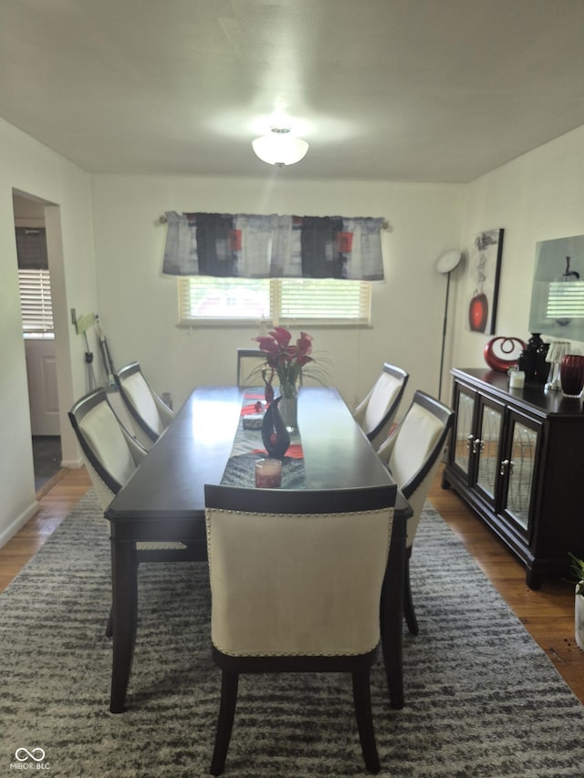 7802 Fall Creek Rd, Indianapolis, IN 46256 - dining room with wood finished floors