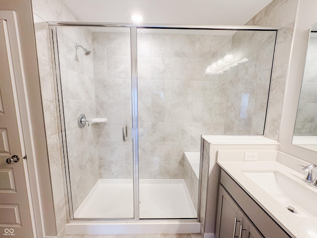 3522 Brampton Ln, Westfield, IN 46074 - full bathroom featuring a stall shower and vanity