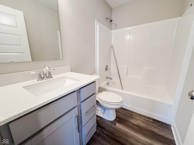 3522 Brampton Ln, Westfield, IN 46074 - bathroom featuring vanity, wood finished floors, and washtub / shower combination