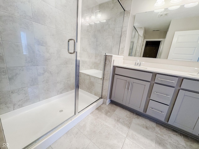 3522 Brampton Ln, Westfield, IN 46074 - full bath featuring double vanity and a shower stall