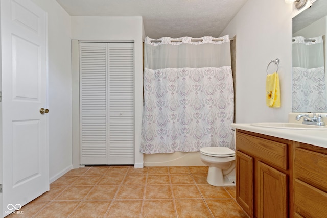 5034 Aspen Crest Ln, Indianapolis, IN 46254 - full bath with a closet, vanity, tile patterned flooring, and shower / tub combo