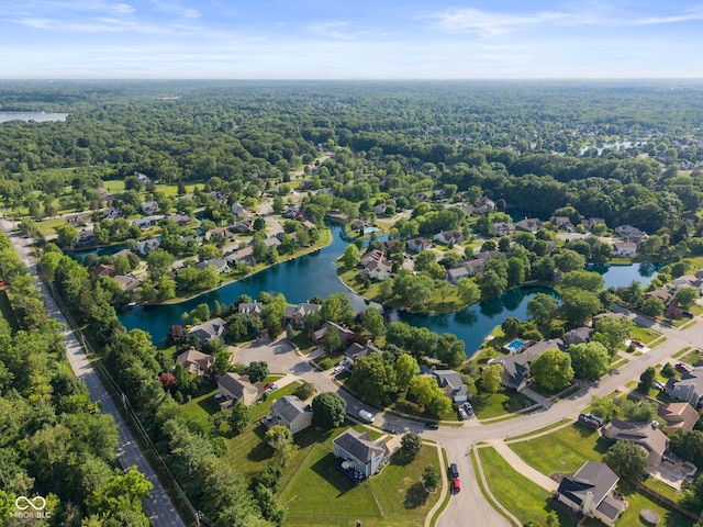 10532 Beacon Ln, Indianapolis, IN 46256 - aerial view of residential area featuring a nearby body of water
