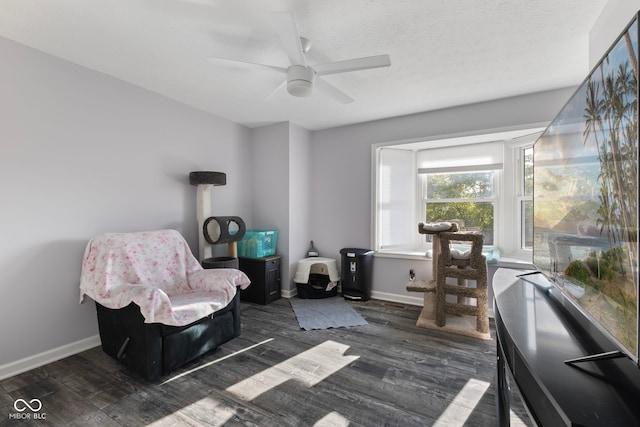 10532 Beacon Ln, Indianapolis, IN 46256 - living area featuring wood finished floors and ceiling fan