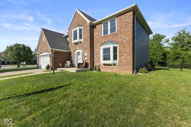 10532 Beacon Ln, Indianapolis, IN 46256 - view of front of house with a garage, driveway, and brick siding