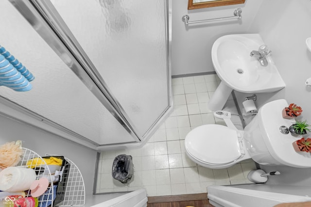 157 E Hill Valley Dr, Indianapolis, IN 46227 - full bathroom featuring a stall shower and tile patterned flooring