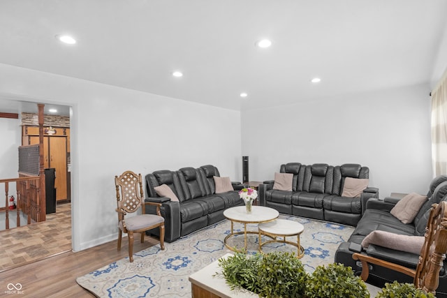 157 E Hill Valley Dr, Indianapolis, IN 46227 - living area with light wood finished floors and recessed lighting