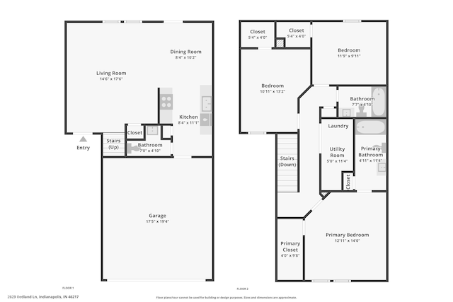 2629 Redland Ln, Indianapolis, IN 46217 - view of floor plan / room layout