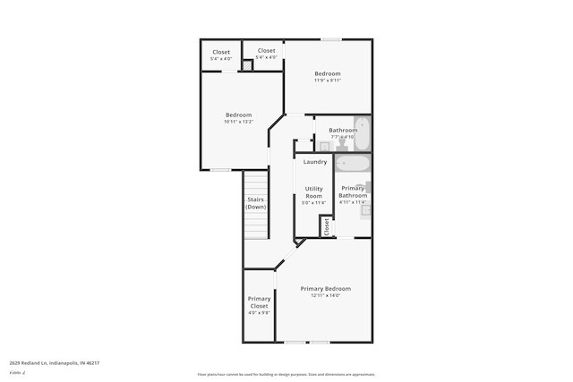 2629 Redland Ln, Indianapolis, IN 46217 - view of floor plan / room layout