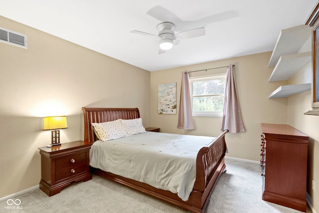 812 Eaglewood Dr, Zionsville, IN 46077 - bedroom with light carpet and ceiling fan
