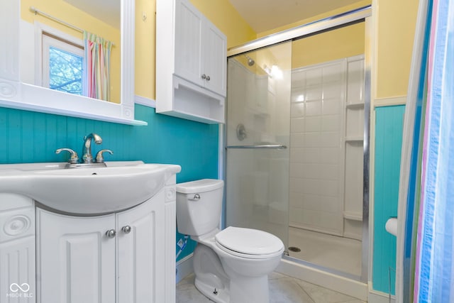 812 Eaglewood Dr, Zionsville, IN 46077 - full bath with a shower stall, tile patterned floors, and vanity