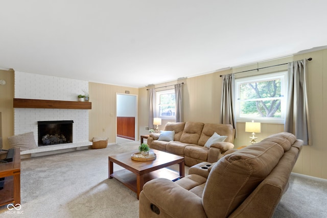 812 Eaglewood Dr, Zionsville, IN 46077 - living room with light carpet and a fireplace