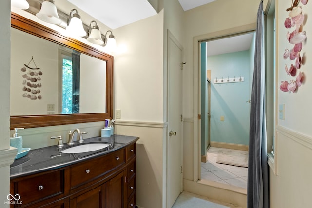 812 Eaglewood Dr, Zionsville, IN 46077 - bathroom with vanity and tile patterned floors