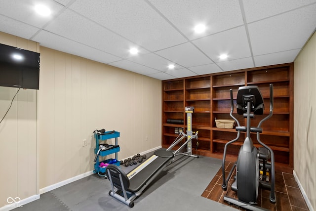812 Eaglewood Dr, Zionsville, IN 46077 - exercise area with recessed lighting and baseboards