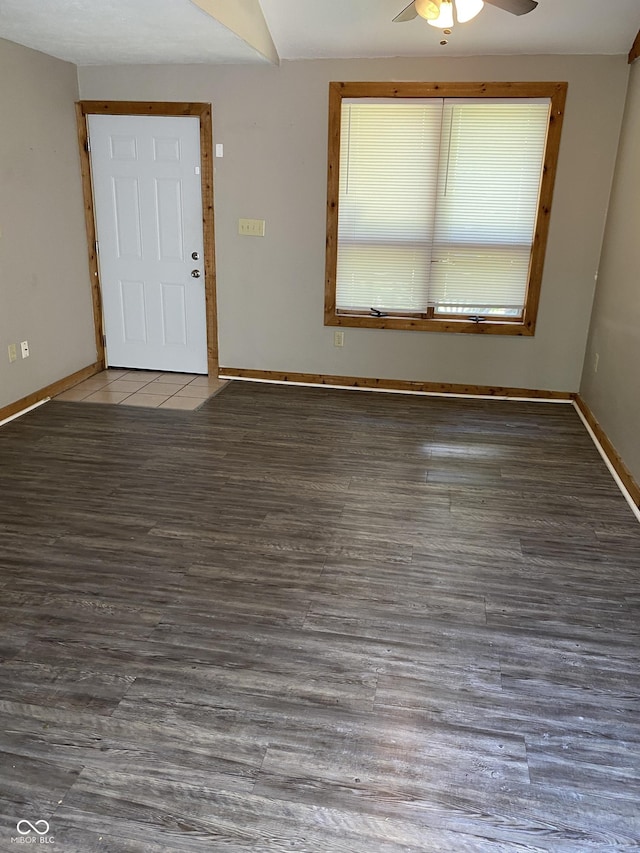 3170 Sapphire Blvd, Indianapolis, IN 46268 - entrance foyer with ceiling fan and wood finished floors